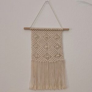 Boho Beaded Macrame Wall Hanging Decor